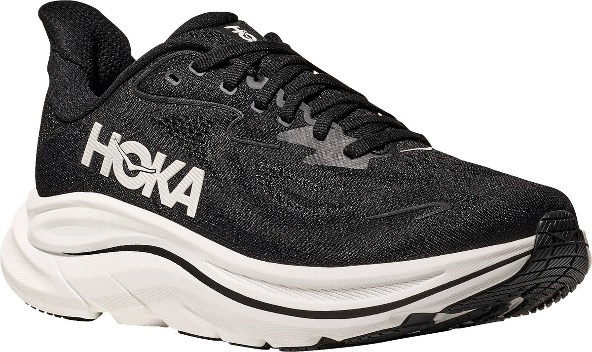 Hoka Clifton 10 WIDE FIT Womens Running Shoes - Black