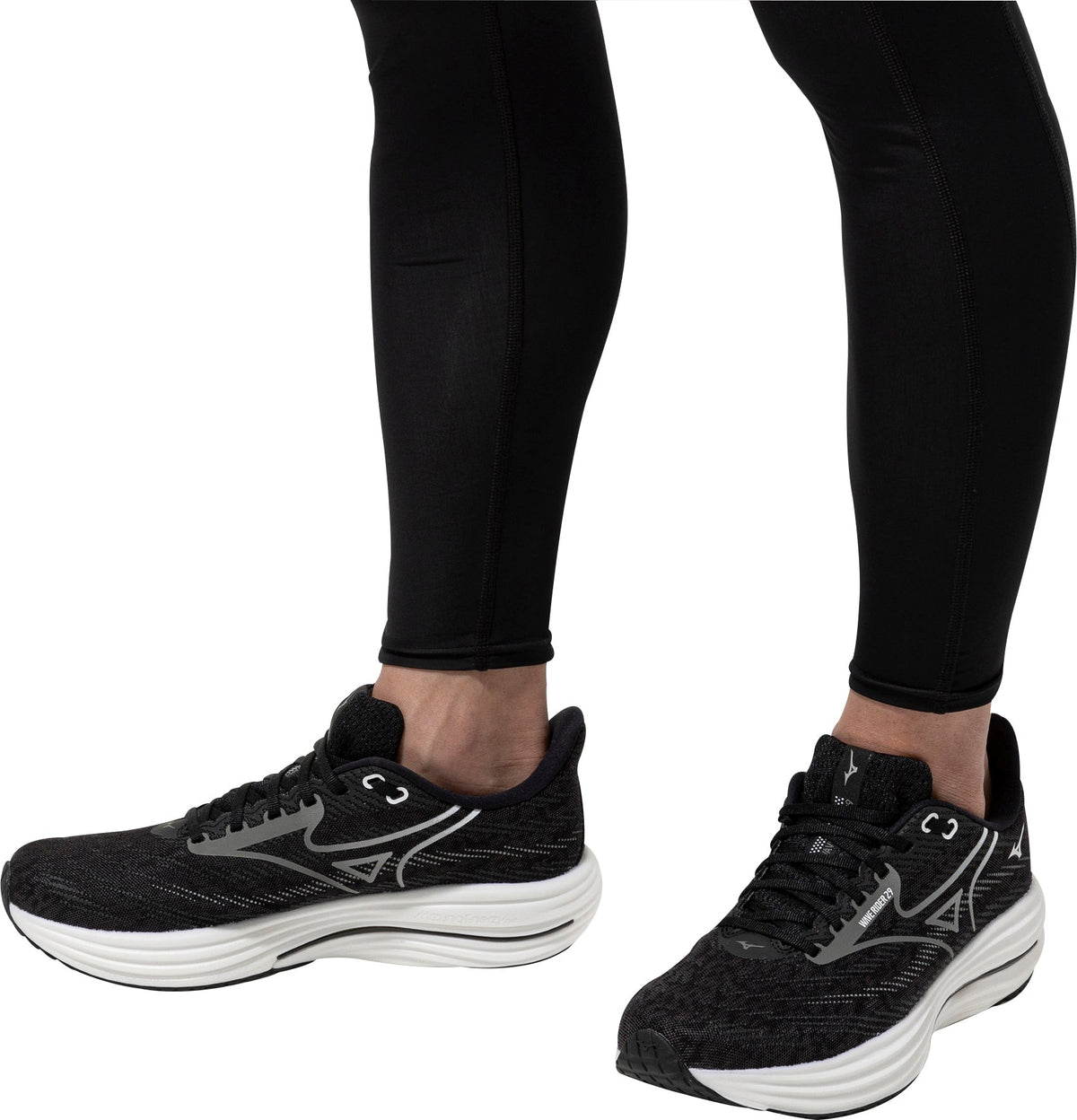 Mizuno Wave Rider 29 WIDE FIT (2E) Mens Running Shoes - Black