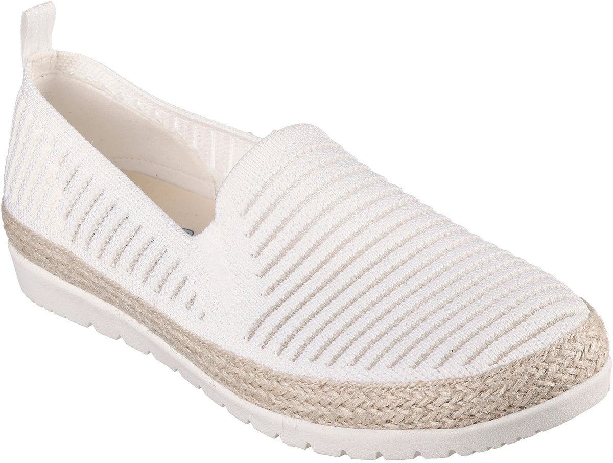 Skechers BOBS Flexpadrille Sparkling Sky Womens Shoes - White