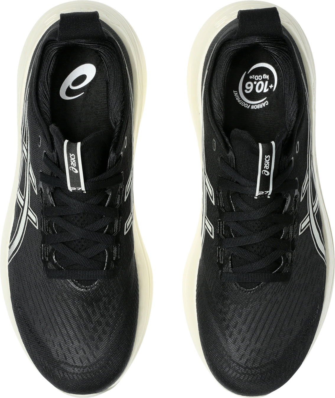 Asics Gel Nimbus 27 WIDE FIT Mens Running Shoes - Black