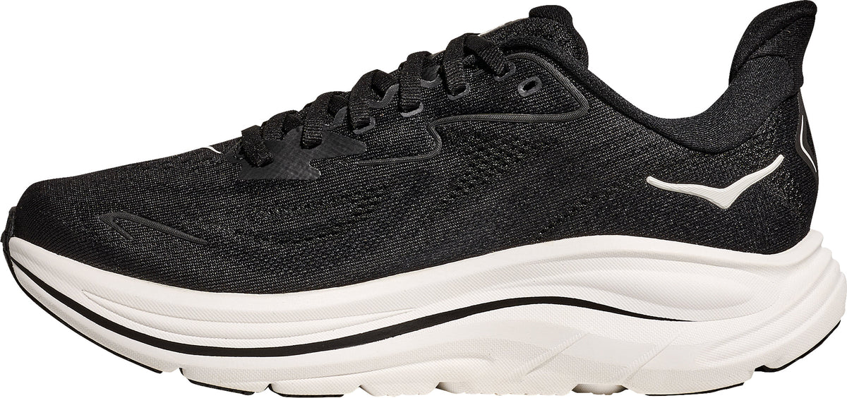 Hoka Clifton 10 WIDE FIT Womens Running Shoes - Black