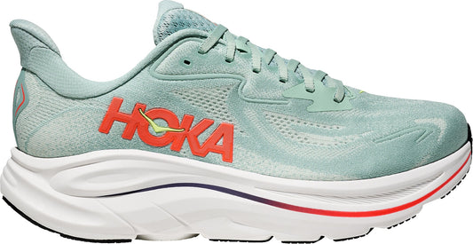 Hoka Clifton 10 WIDE FIT Mens Running Shoes - Green