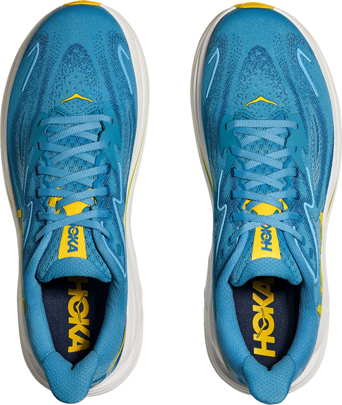 Hoka Clifton 10 WIDE FIT Mens Running Shoes - Blue