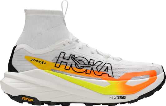 Hoka Tecton X 4 Womens Trail Running Shoes - White