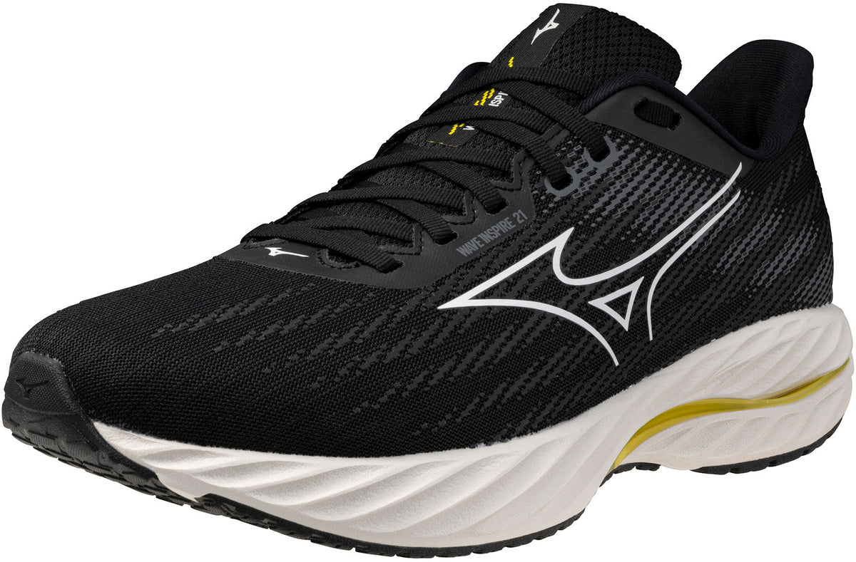 Mizuno Wave Inspire 21 WIDE FIT (2E) Mens Running Shoes - Black