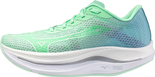 Mizuno Wave Rebellion Flash 2 Womens Running Shoes - Green