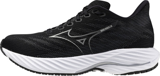 Mizuno Wave Rider 28 WIDE FIT (D) Womens Running Shoes - Black