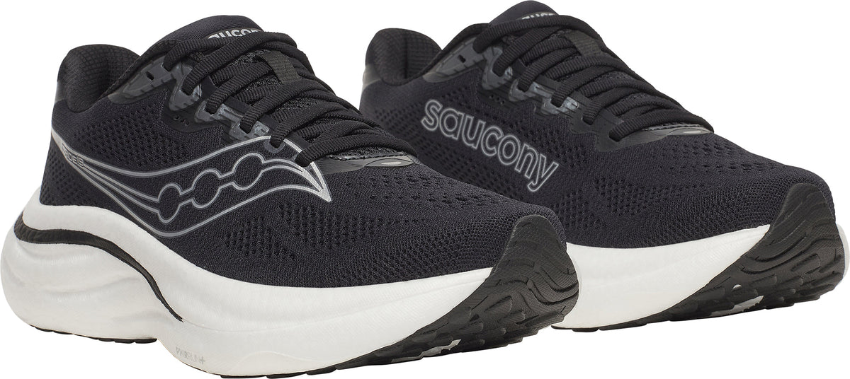Saucony Ride 19 WIDE FIT Womens Running Shoes - Black