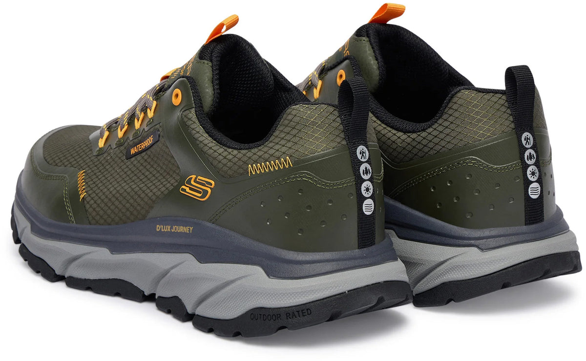 Skechers D'Lux Journey Slate Peak Waterproof Mens Walking Shoes - Green