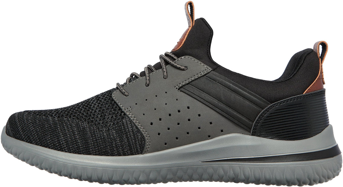 Skechers Delson 3.0 Cicada WIDE FIT Mens Shoes - Black