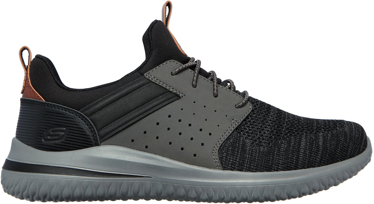 Skechers Delson 3.0 Cicada WIDE FIT Mens Shoes - Black
