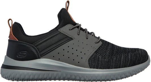 Skechers Delson 3.0 Cicada WIDE FIT Mens Shoes - Black