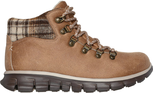 Skechers Synergy Plaid Mood Womens Walking Boots - Brown