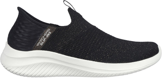 Skechers Ultra Flex 3.0 Glitter Me Womens Shoes - Black