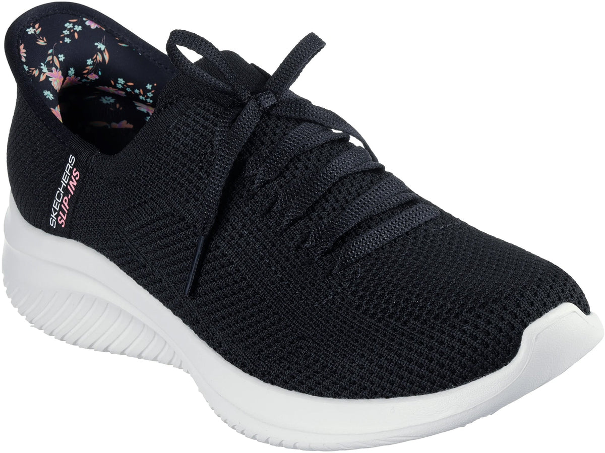 Skechers Ultra Flex 3.0 Morning Blossom Womens Shoes - Black