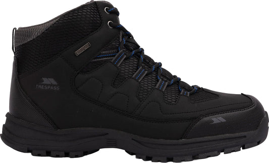 Trespass Finley Mid Waterproof Mens Walking Boots - Black