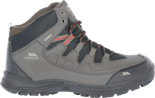 Trespass Finley Mid Waterproof Mens Walking Boots - Grey