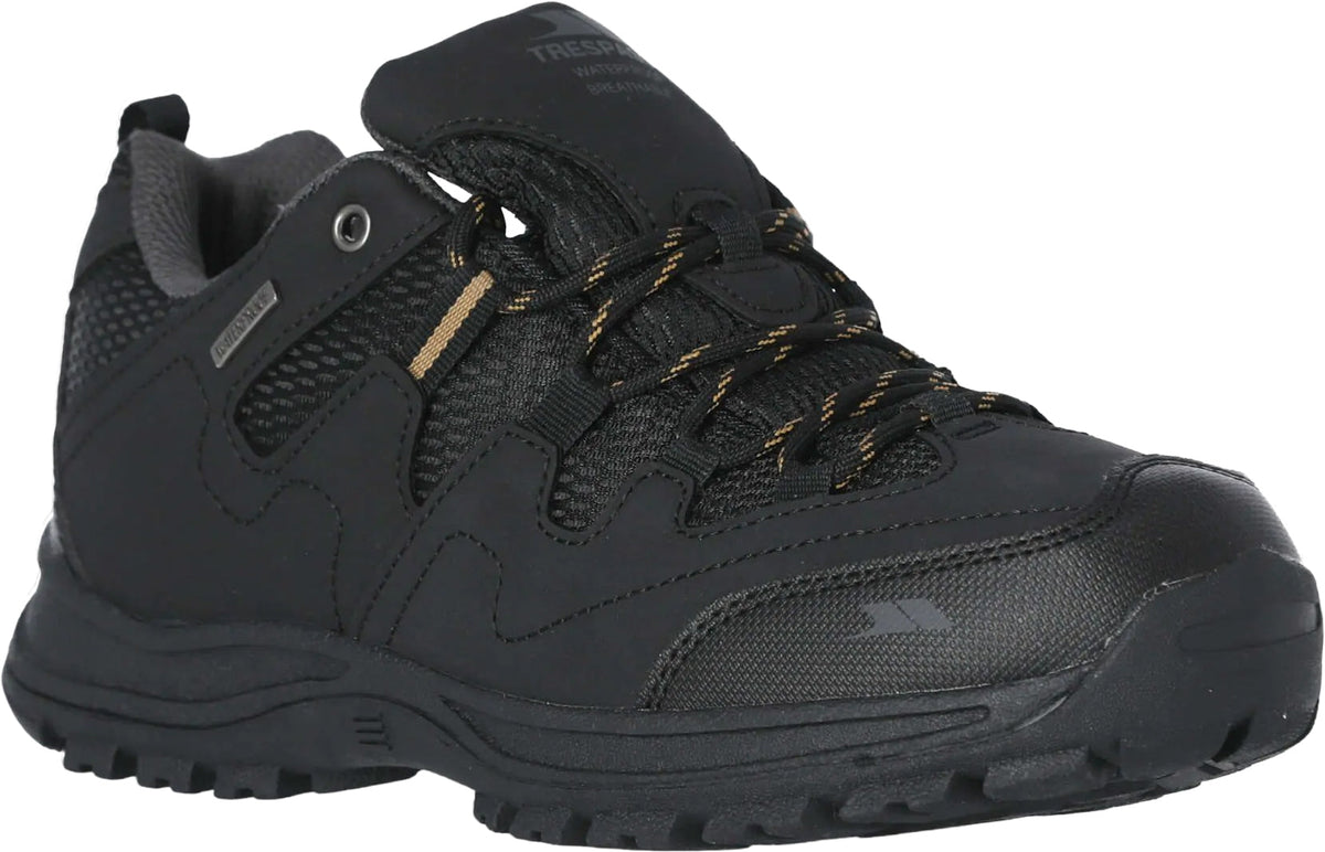 Trespass Finley Waterproof Mens Walking Shoes - Black