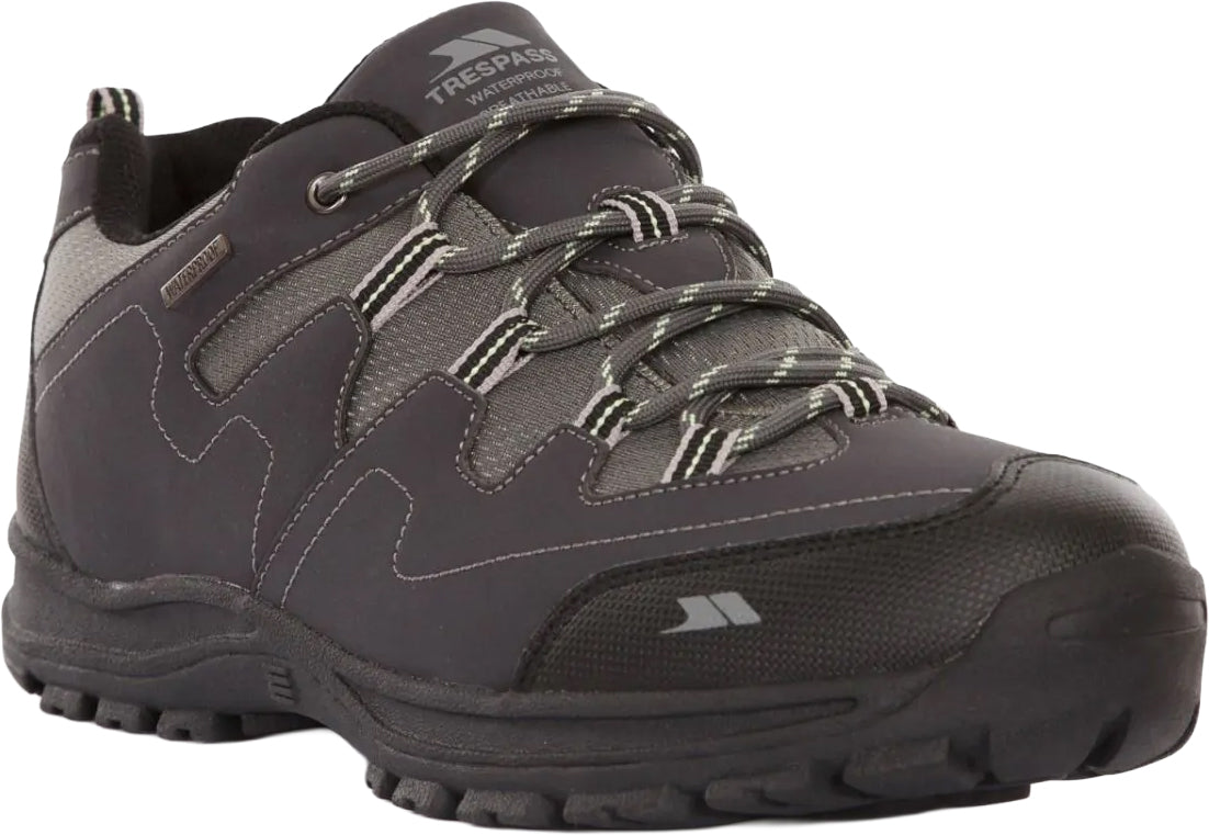 Trespass Finley Waterproof Mens Walking Shoes - Grey